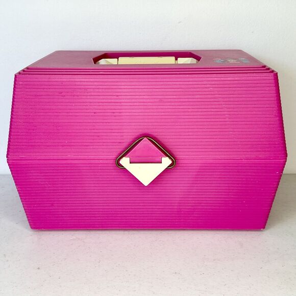 Vintage Caboodles  Makeup Case‎ w/ Tray Nail Care Model 2700 Large Pink - Picture 1 of 16